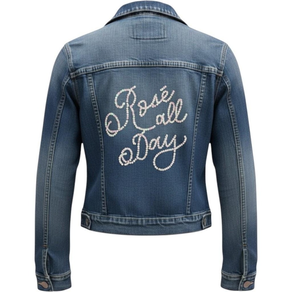 Women's Vintage 60s JCPenny Ranch craft Western Denim Jacket type 2 snap Size 40 - Picture 2 of 9